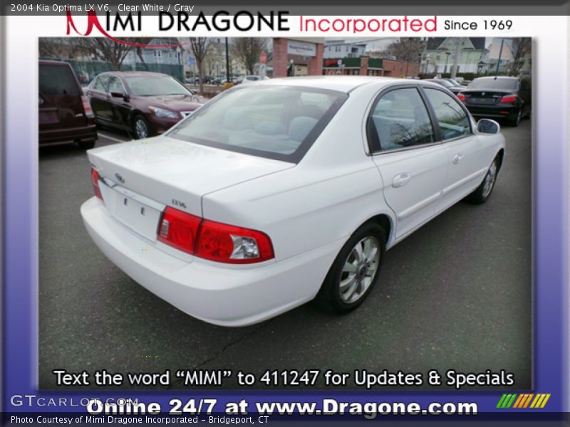 Clear White / Gray 2004 Kia Optima LX V6