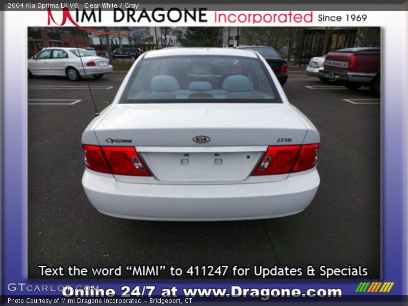 Clear White / Gray 2004 Kia Optima LX V6