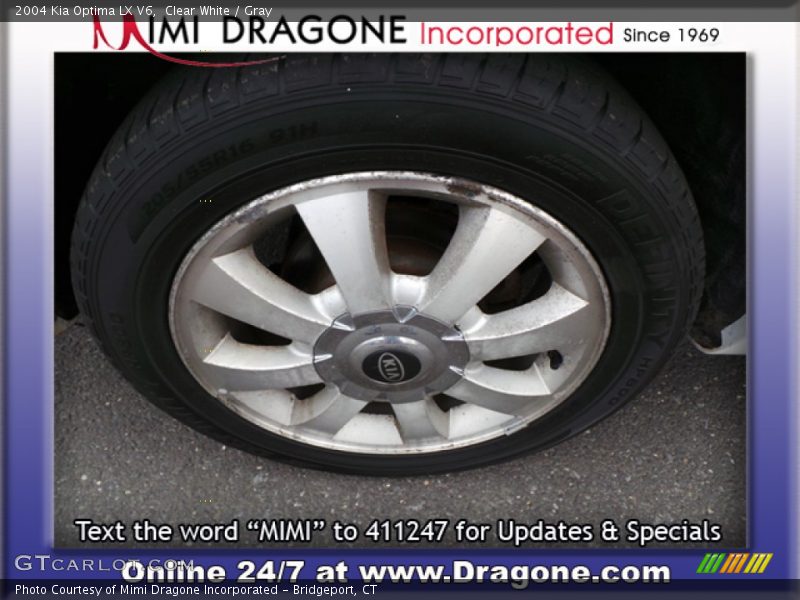 Clear White / Gray 2004 Kia Optima LX V6