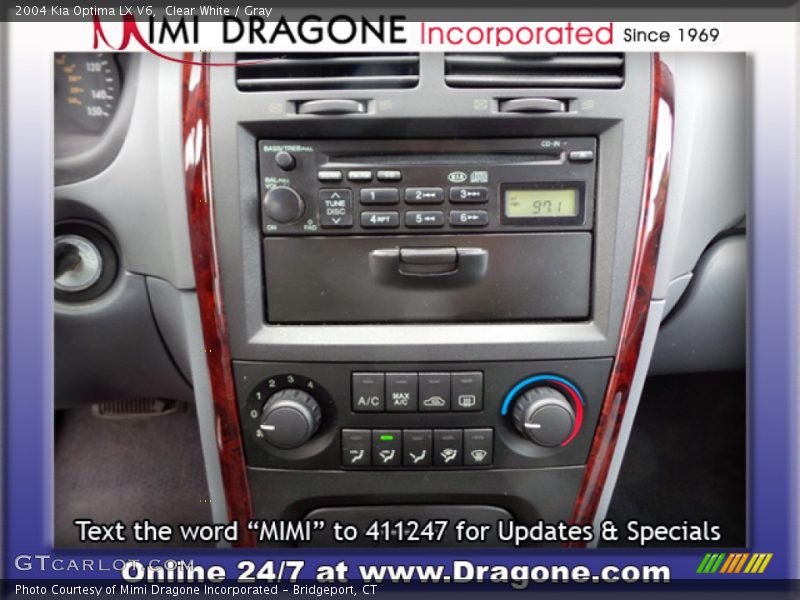 Clear White / Gray 2004 Kia Optima LX V6