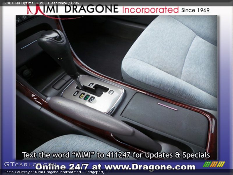 Clear White / Gray 2004 Kia Optima LX V6