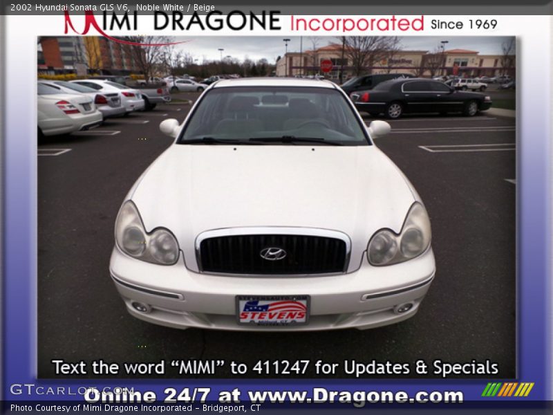Noble White / Beige 2002 Hyundai Sonata GLS V6