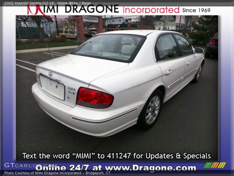 Noble White / Beige 2002 Hyundai Sonata GLS V6