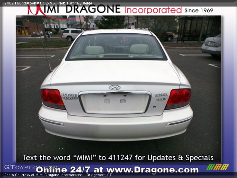 Noble White / Beige 2002 Hyundai Sonata GLS V6