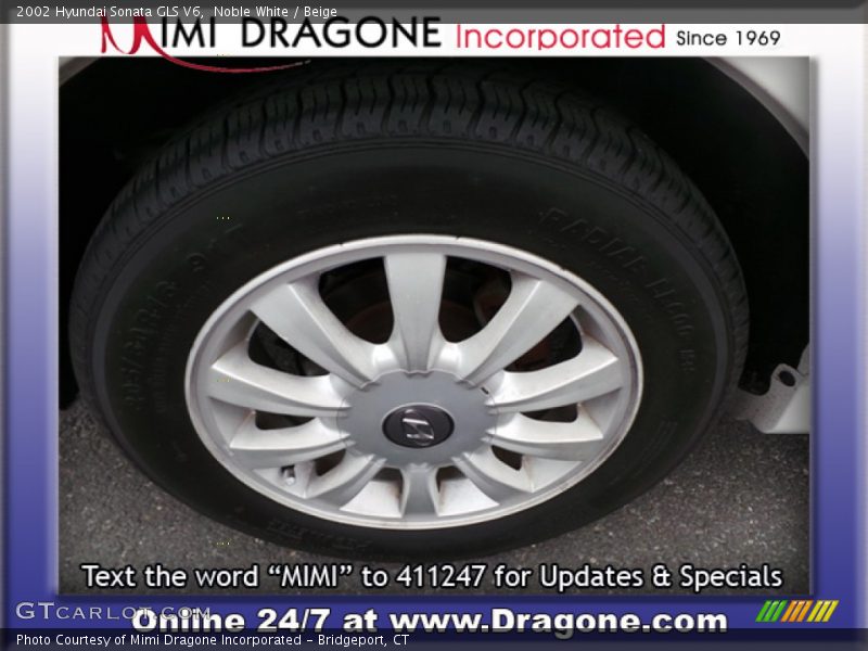 Noble White / Beige 2002 Hyundai Sonata GLS V6