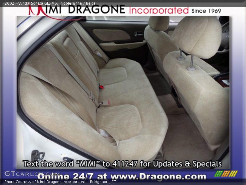 Noble White / Beige 2002 Hyundai Sonata GLS V6
