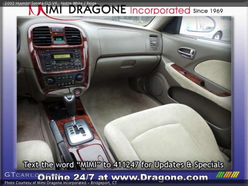 Noble White / Beige 2002 Hyundai Sonata GLS V6