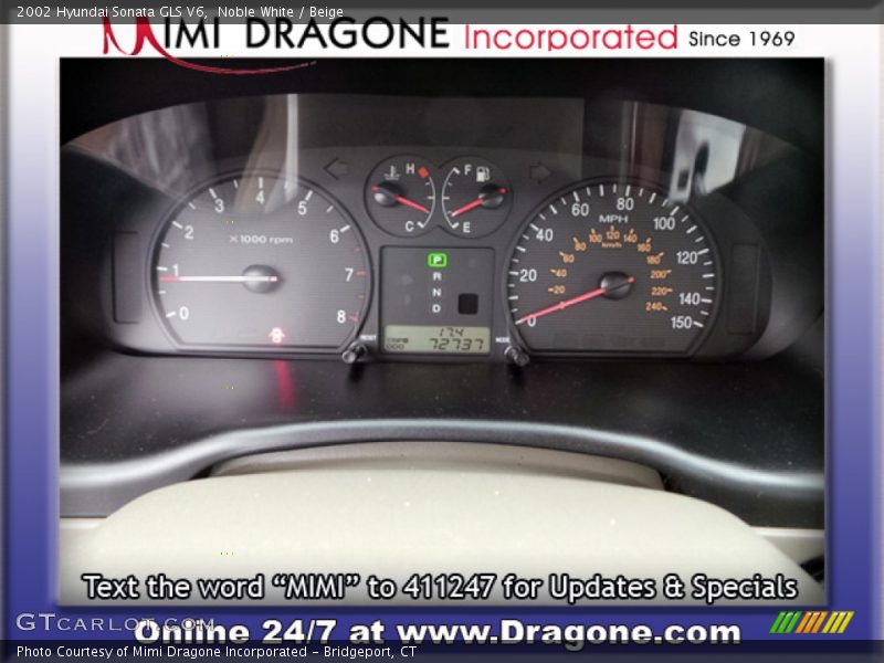 Noble White / Beige 2002 Hyundai Sonata GLS V6