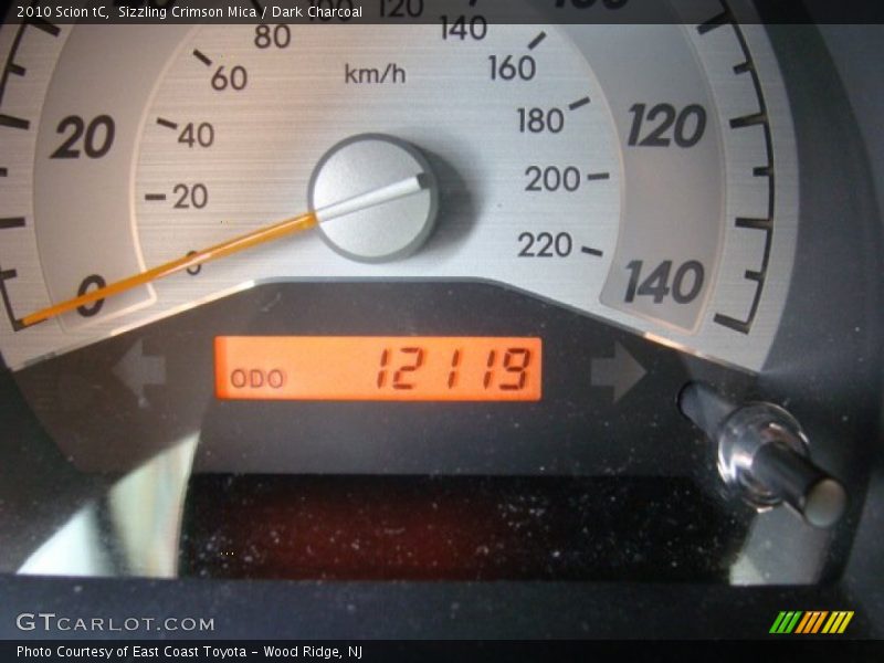 Sizzling Crimson Mica / Dark Charcoal 2010 Scion tC