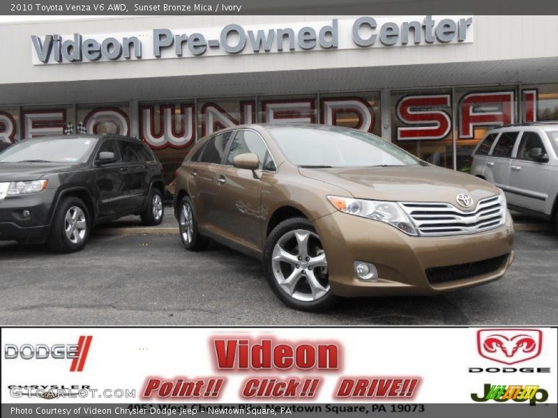 Sunset Bronze Mica / Ivory 2010 Toyota Venza V6 AWD