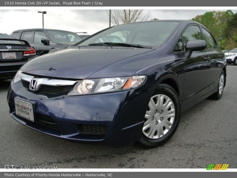 Royal Blue Pearl / Gray 2010 Honda Civic DX-VP Sedan