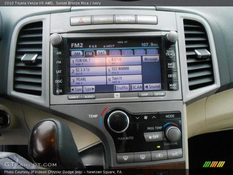 Sunset Bronze Mica / Ivory 2010 Toyota Venza V6 AWD