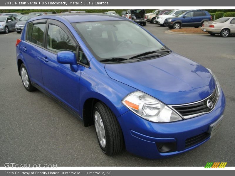 Metallic Blue / Charcoal 2011 Nissan Versa 1.8 S Hatchback