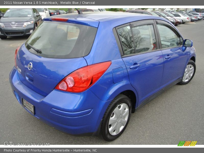 Metallic Blue / Charcoal 2011 Nissan Versa 1.8 S Hatchback