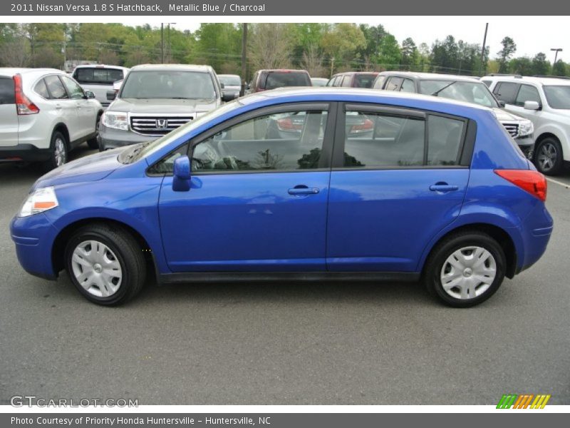 Metallic Blue / Charcoal 2011 Nissan Versa 1.8 S Hatchback