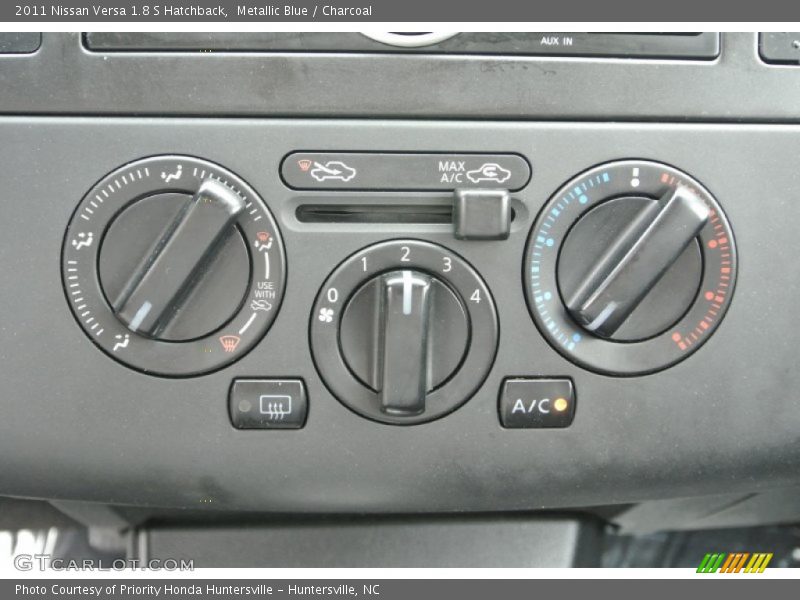 Metallic Blue / Charcoal 2011 Nissan Versa 1.8 S Hatchback