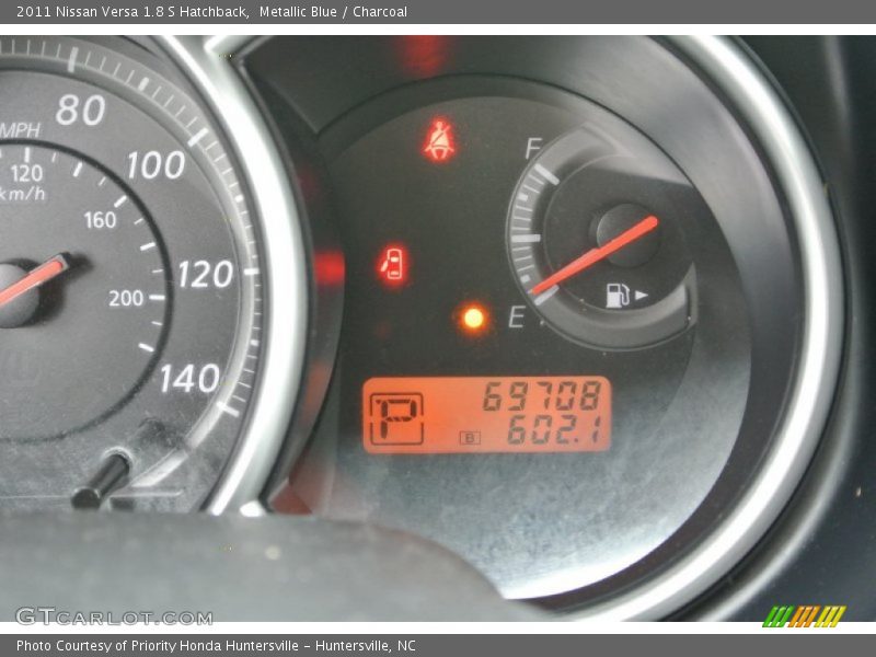 Metallic Blue / Charcoal 2011 Nissan Versa 1.8 S Hatchback