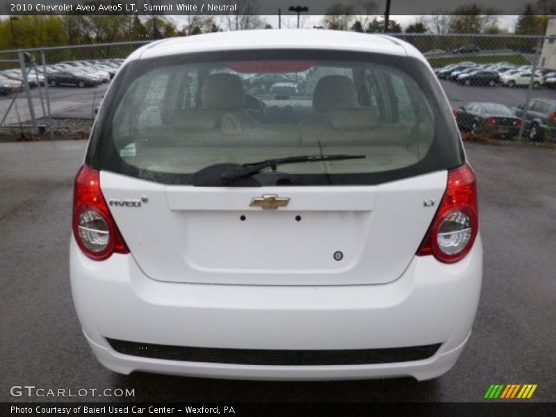 Summit White / Neutral 2010 Chevrolet Aveo Aveo5 LT
