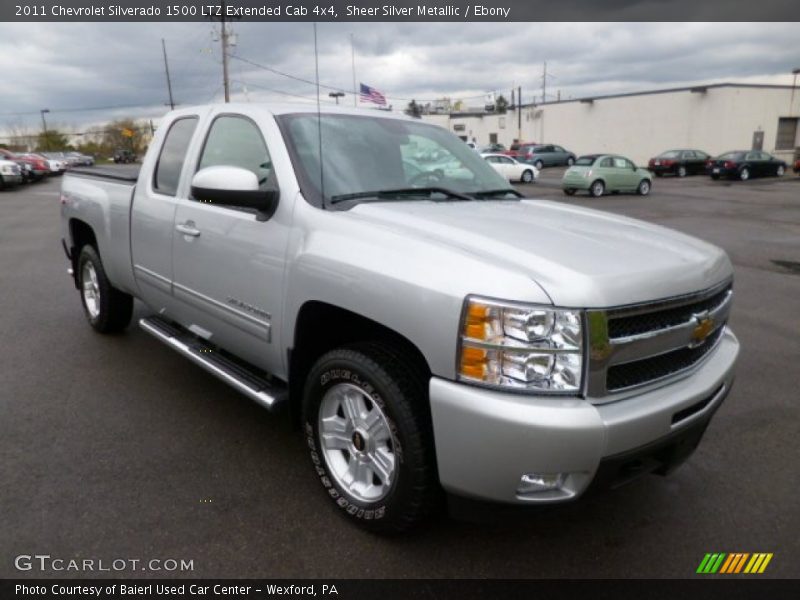 Sheer Silver Metallic / Ebony 2011 Chevrolet Silverado 1500 LTZ Extended Cab 4x4