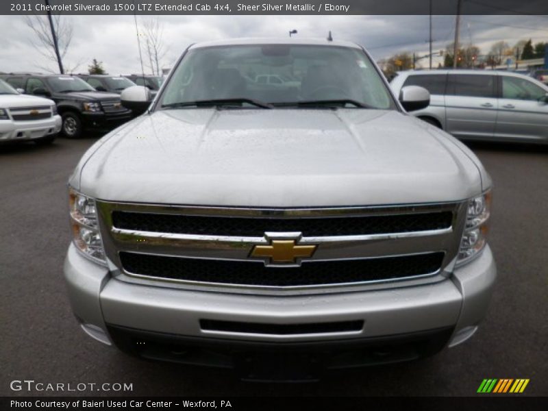 Sheer Silver Metallic / Ebony 2011 Chevrolet Silverado 1500 LTZ Extended Cab 4x4