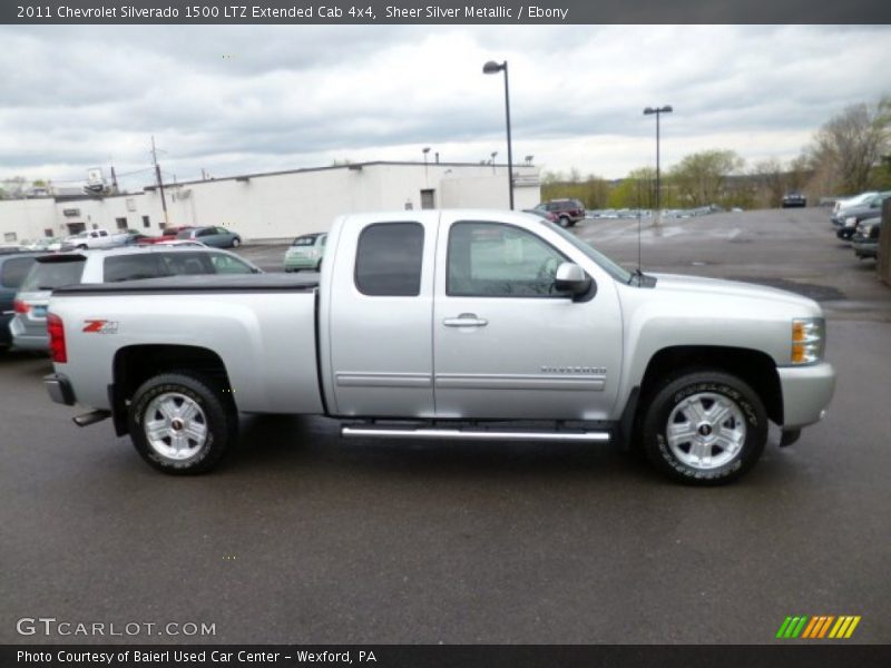 Sheer Silver Metallic / Ebony 2011 Chevrolet Silverado 1500 LTZ Extended Cab 4x4