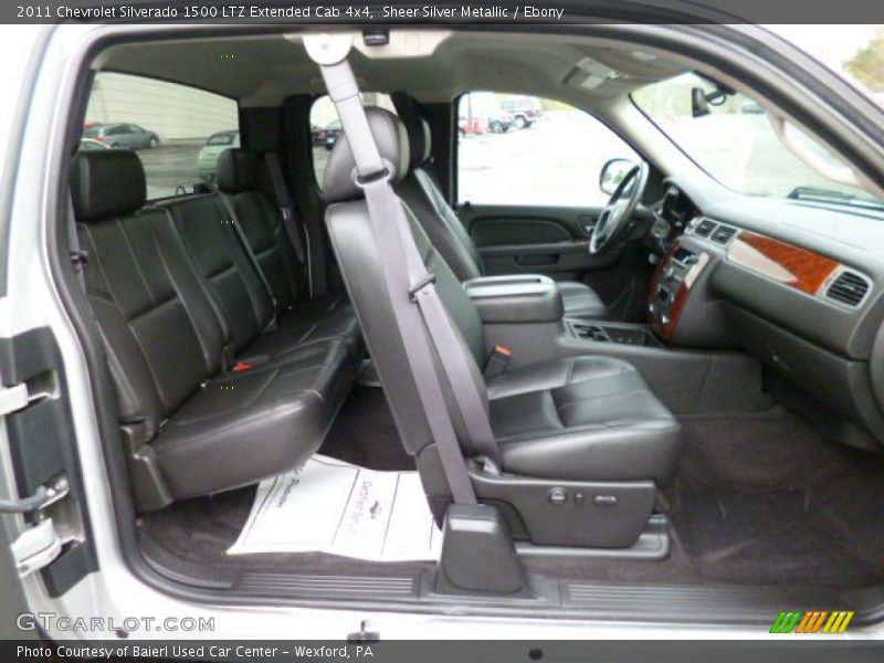 Sheer Silver Metallic / Ebony 2011 Chevrolet Silverado 1500 LTZ Extended Cab 4x4
