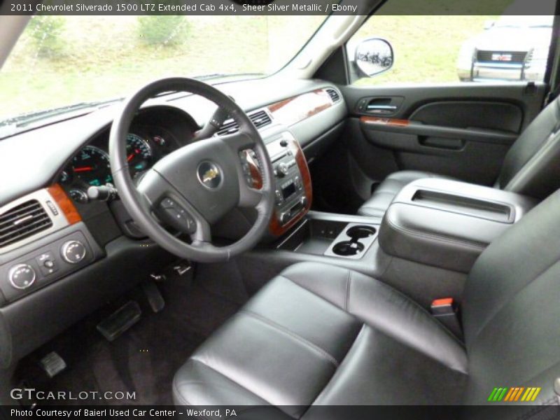 Sheer Silver Metallic / Ebony 2011 Chevrolet Silverado 1500 LTZ Extended Cab 4x4