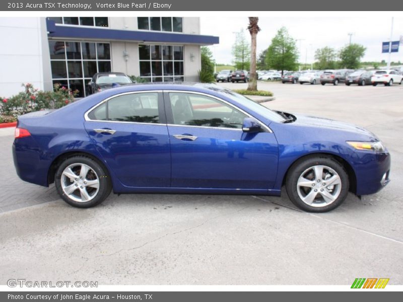 Vortex Blue Pearl / Ebony 2013 Acura TSX Technology