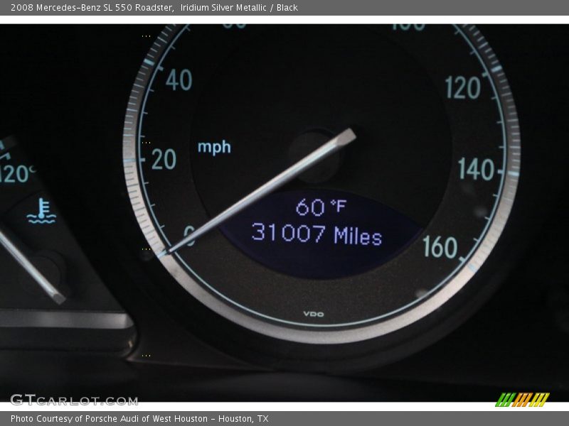 Iridium Silver Metallic / Black 2008 Mercedes-Benz SL 550 Roadster