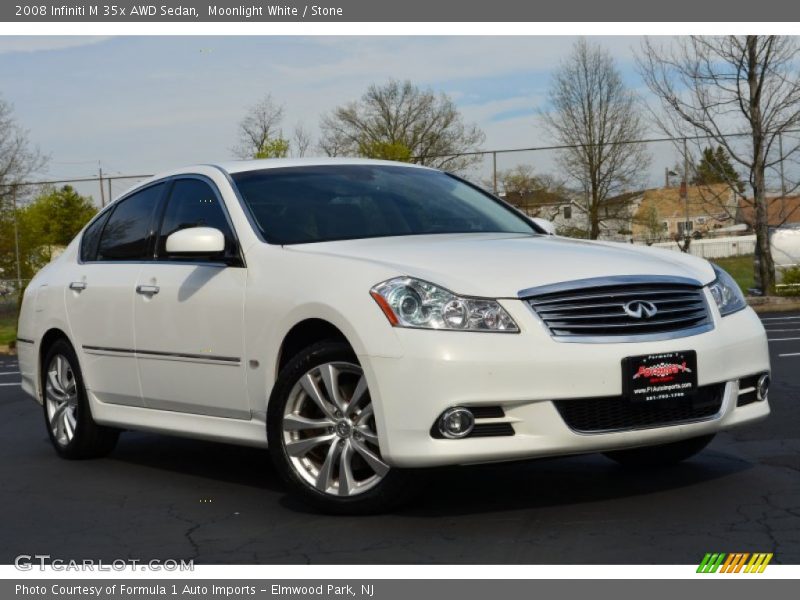 Moonlight White / Stone 2008 Infiniti M 35x AWD Sedan