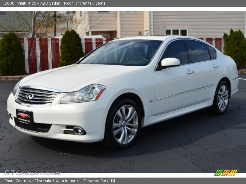 Moonlight White / Stone 2008 Infiniti M 35x AWD Sedan