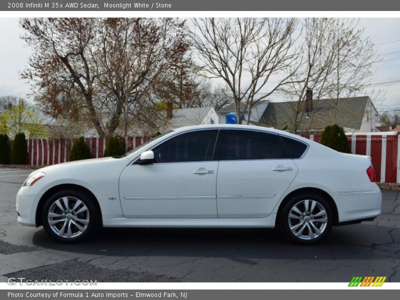 Moonlight White / Stone 2008 Infiniti M 35x AWD Sedan