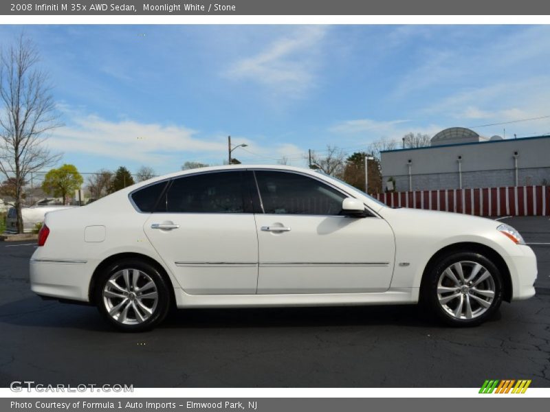 Moonlight White / Stone 2008 Infiniti M 35x AWD Sedan