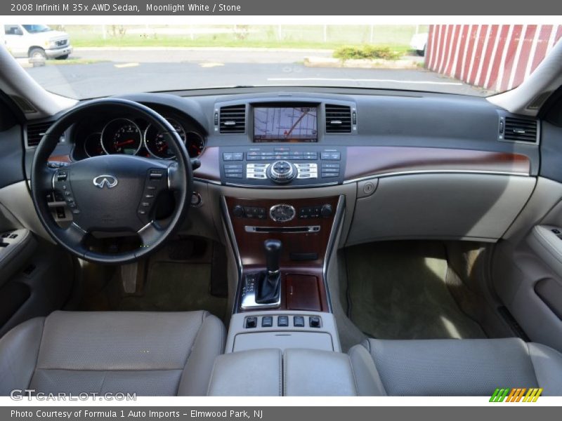 Moonlight White / Stone 2008 Infiniti M 35x AWD Sedan
