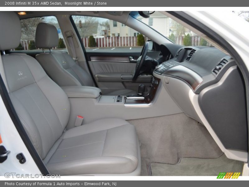 Moonlight White / Stone 2008 Infiniti M 35x AWD Sedan