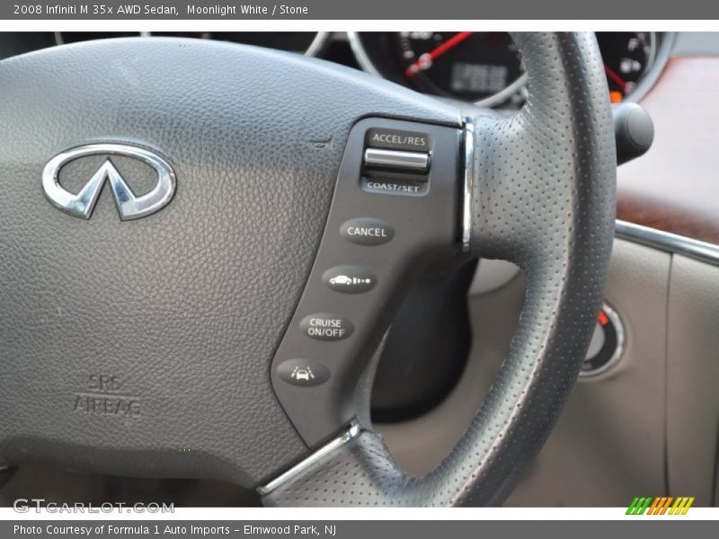 Moonlight White / Stone 2008 Infiniti M 35x AWD Sedan