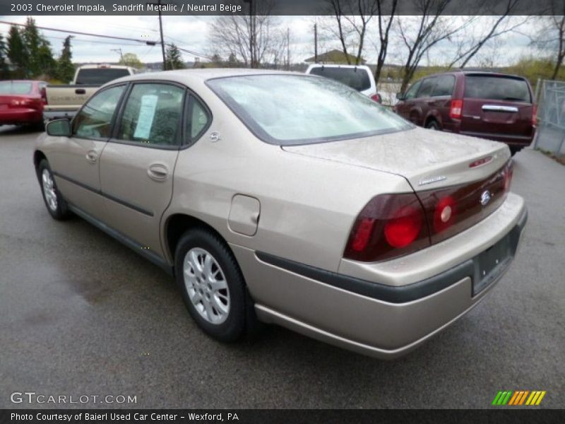 Sandrift Metallic / Neutral Beige 2003 Chevrolet Impala