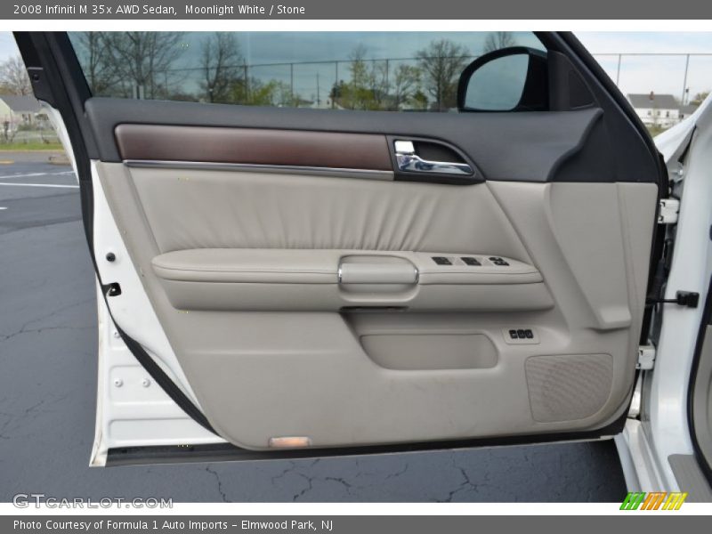 Moonlight White / Stone 2008 Infiniti M 35x AWD Sedan