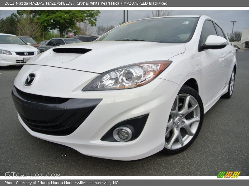 Crystal White Pearl Mica / MAZDASPEED Black/Red 2012 Mazda MAZDA3 MAZDASPEED3