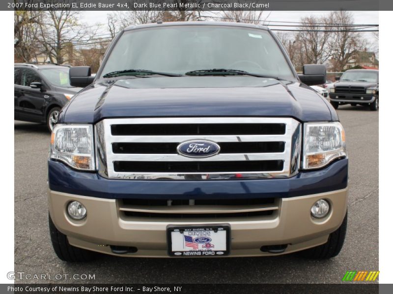 Dark Blue Pearl Metallic / Charcoal Black/Camel 2007 Ford Expedition EL Eddie Bauer 4x4