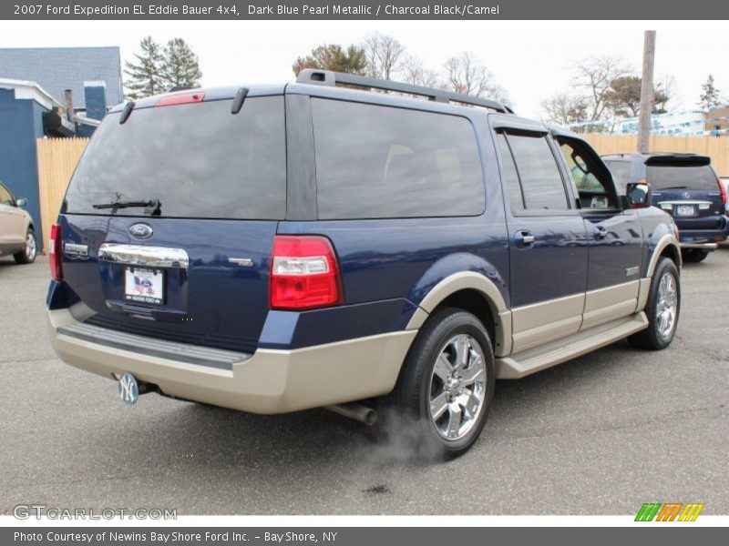 Dark Blue Pearl Metallic / Charcoal Black/Camel 2007 Ford Expedition EL Eddie Bauer 4x4