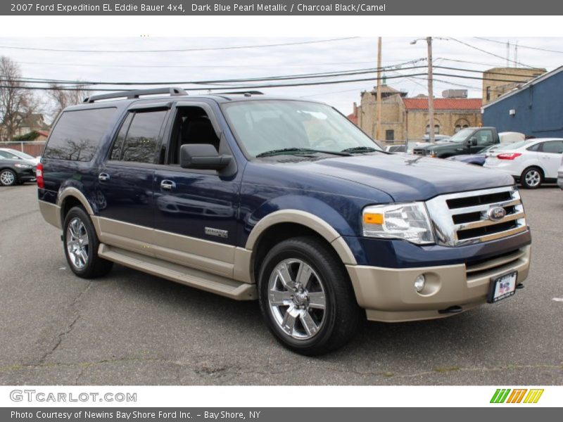 Dark Blue Pearl Metallic / Charcoal Black/Camel 2007 Ford Expedition EL Eddie Bauer 4x4