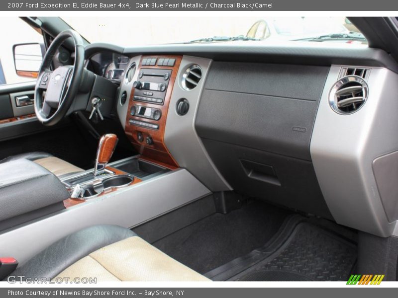 Dark Blue Pearl Metallic / Charcoal Black/Camel 2007 Ford Expedition EL Eddie Bauer 4x4