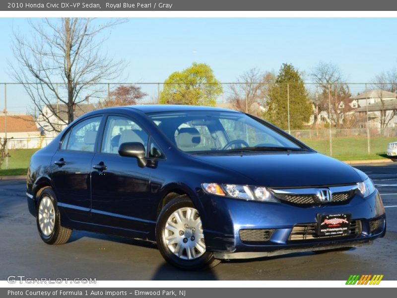Royal Blue Pearl / Gray 2010 Honda Civic DX-VP Sedan