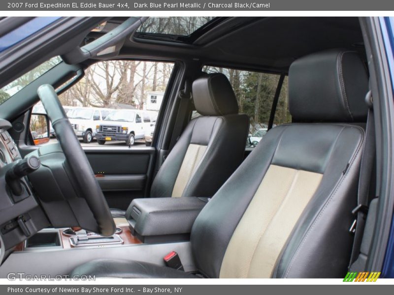 Dark Blue Pearl Metallic / Charcoal Black/Camel 2007 Ford Expedition EL Eddie Bauer 4x4