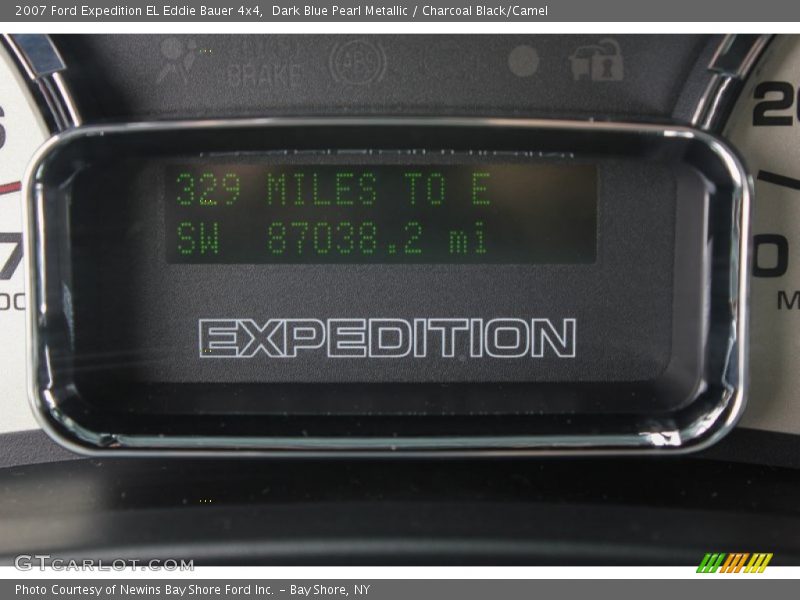 Dark Blue Pearl Metallic / Charcoal Black/Camel 2007 Ford Expedition EL Eddie Bauer 4x4