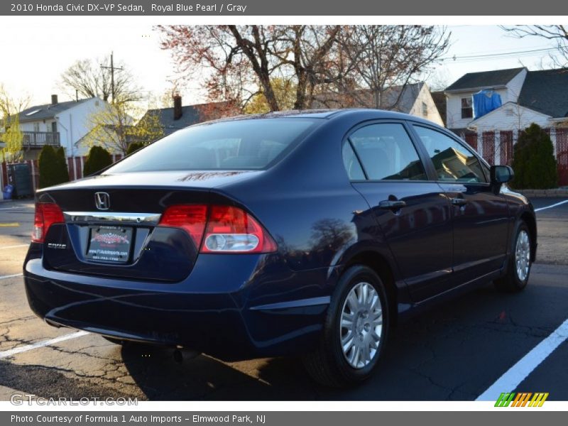Royal Blue Pearl / Gray 2010 Honda Civic DX-VP Sedan