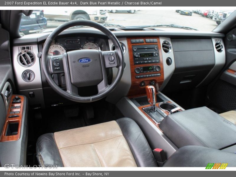 Dark Blue Pearl Metallic / Charcoal Black/Camel 2007 Ford Expedition EL Eddie Bauer 4x4