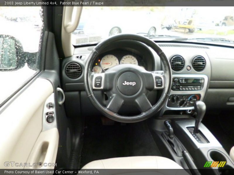Patriot Blue Pearl / Taupe 2003 Jeep Liberty Limited 4x4