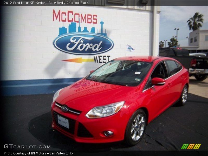 Race Red / Charcoal Black 2012 Ford Focus SEL Sedan